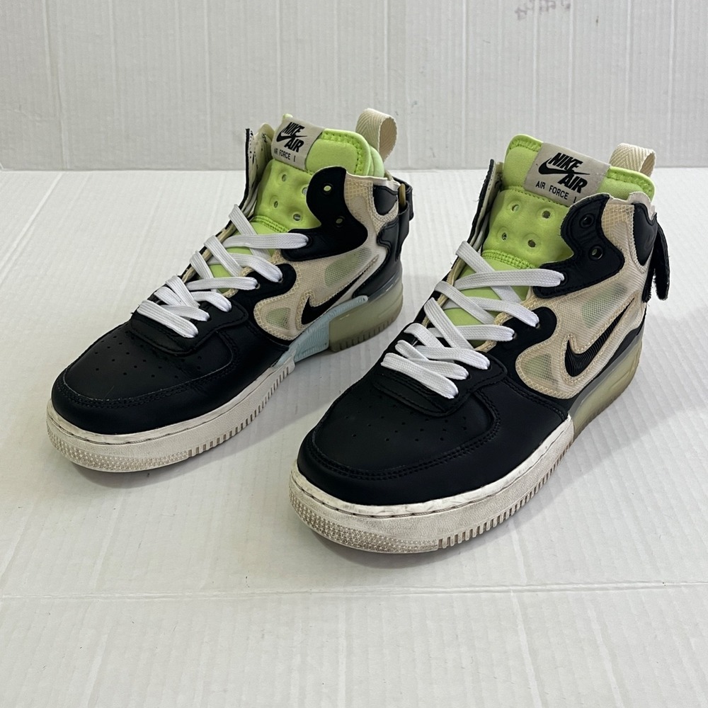 Nike Air Force 1 Mid React Mens 6 Black Sail Ghost Green DQ1872-100 Y2K Training
